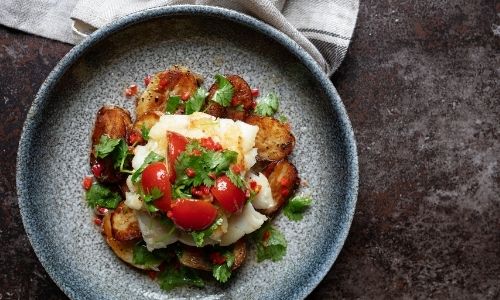 Quick Fish With Crispy Potatoes And Salsa